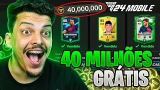 FIZ 40 MILHÕES DE COINS FÁCIL 🤑 COMO GANHAR MUITAS COINS RÁPIDO NO FC MOBILE 24 😲