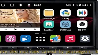 ATOTO S8 Standard 7 inch Double-DIN Android Car Stereo with AC-HD03LR 720P Rearview Backup Camera,