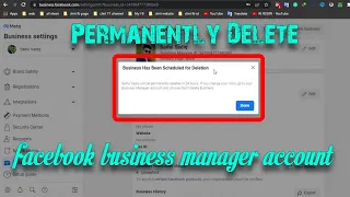 Permanently Facebook Business Manager Account Delete By Freelancer Saiful
