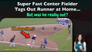 Fast Fielder Sprints to Tag Runner Out at Home in Viral Video: Could Umpires Have Called Obstruction