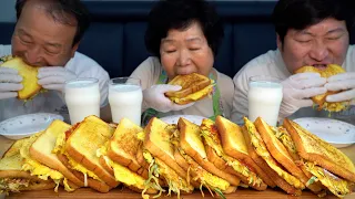집에서 직접 만드는 길거리 토스트! (Homemade Korean-style toast) 요리&먹방!! - Mukbang eating show