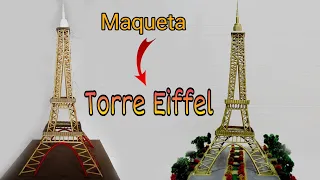 Cómo hacer la TORRE EIFEEL _ maqueta escolar _ muy sencillo y con MEDIDAS