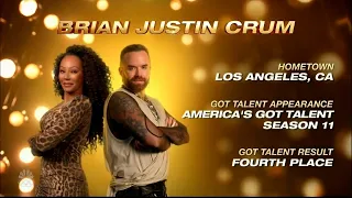 Brian Justin Crum Full Performance & Intro | Qualifiers Week 4 America's Got Talent Fantasy League