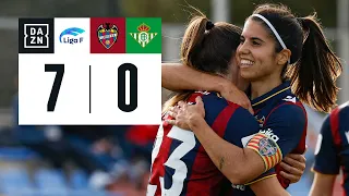 Levante UD vs Real Betis Féminas (7-0) | Resumen y goles | Highlights Liga F