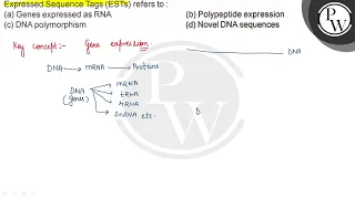 Expressed Sequence Tags (ESTs) refers to: (a) Genes expressed as RN...