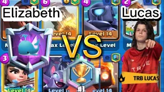 Elizabeth VS Lucas & Top Ladder Push with Best Hog Princess Deck - clash royale