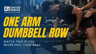 UNILATERAL DUMBBELL ROW TUTORIAL (Watch this if you only feel your bicep or shoulder) - DMPT