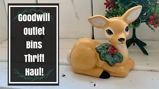 Goodwill Outlet Bins Thrift Haul! The Bins Were Full This Week! Home Decor & Vintage Christmas