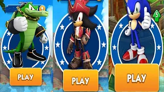 Captain Shadow in Sonic Dash vs Sonic Dash 2 Sonic Boom vs Sonic Forces Speed Battle All Characters