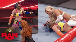 WWE 2K22 - RAW : Becky Lynch vs. Asuka vs. Carmella - No. 1 Contender To The Raw Championship Match
