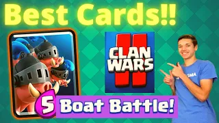 *BEST* Clan Wars 2 Boat Defense Strategy - 🔴 LIVE Clash Royale Clan Wars 2 Gameplay!!