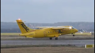 4K | D328JET - Aero-Dienst "ADAC" take off at EDJA-Memmingen Airport | 12.2021