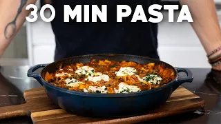 Cheesiest No Oven Lasagna - One Pot Recipe