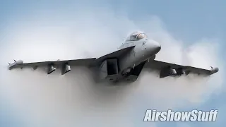 FJ-4 Fury and EA-18G Growler Formation and Flybys - EAA AirVenture Oshkosh 2019