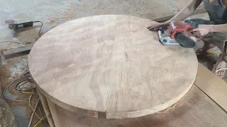 Amazing Woodworking Skills // How To Build Round Table Of Woodworking Project For Kitchens, DIY!