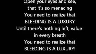 atreyu- bleeding is a luxury lyrics HQ