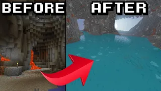 Minecraft - How to Generate GIGANTIC Caverns and Caves!