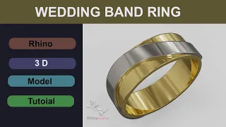 wedding band ring two color /rhino 3d/tutorial