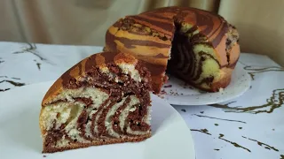 Супер простой рецепт за 30 минут. Пирожное зебра. ZEBRA CAKE