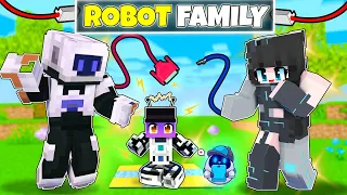 Adopted By ROBOT FAMILY In Minecraft! (HINDI)