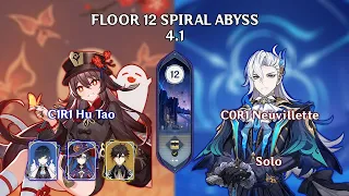 This Is How Neuvillette Conquers Bottom Half of Floor 12 By Himself | 4.1 Spiral Abyss