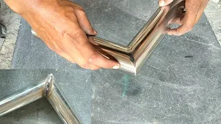 how to finish a welded stainless steel pipe