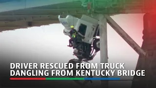 Driver rescued from truck dangling from Kentucky bridge | ABS-CBN News