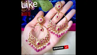 Beautiful earrings 👌😍✨ #satyavathiRoyal#youtube #videos #subcribe #viral #videos #