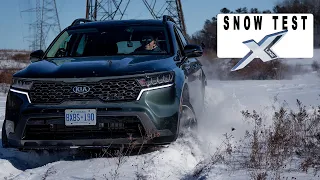 2021 Kia Sorento X Line Snow Test! How good is the new Kia Sorento in snow?