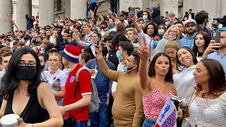 London walking tour around Trafalgar Square | Euro 2020 Final | England fans Reaction before Match