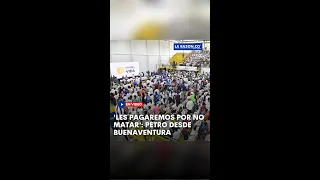 «Les vamos a pagar por no matar y no participar de la violencia»: Petro a jóvenes de Buenaventura