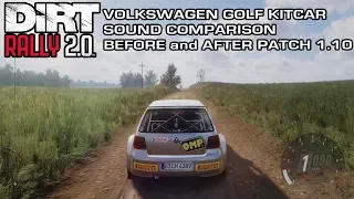 DiRT Rally 2.0 - Volkswagen Golf Kitcar Sound Comparison - Before and After Patch 1.10