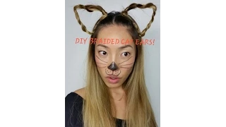 Last Minute *EASY* DIY Halloween Costume- Braided Cat Ears!