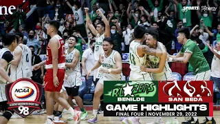 NCAA Season 98 |Game Highlights: Benilde vs San Beda | Final Four