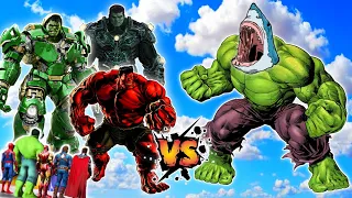 Giant Shark Hulk vs God Hulk Army fight for save GTA 5 (Hindi) | GTA5 AVENGERS | A.K GAME WORLD