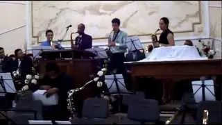 Quarteto de Sax tocando Aleluia de Handel na Assembleia de Deus Quintino II