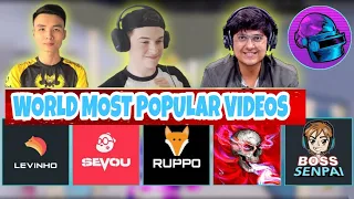 WORLD PUBG MOST POPULAR VIDEOS ON YOUTUBE | LEVINHO PANDA TACAZ MORTAL SEVOU RUPPO DWOZ