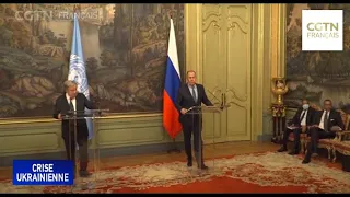Le secrétaire général de l'ONU Antonio Guterres rencontre le ministre Lavrov à Moscou