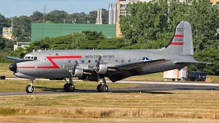 (4K) C-54D  SPIRIT OF FREEDOM" @ PDK Airport Landing , taxi and Takeoff #warbirds