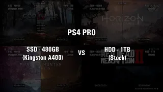 PS4 PRO SSD (Kingston A400) vs HDD (Stock)