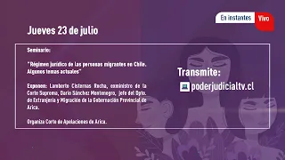 Seminario "Régimen jurídico de las personas migrantes en Chile. Algunos temas actuales”.