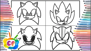 Sonic 4 versions coloring pages/Sonic coloring pages /