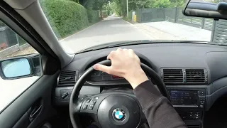 2002 BMW 3 Series E46 320i 170 HP POV Driving Onboard DJI Osmo Action 4K60