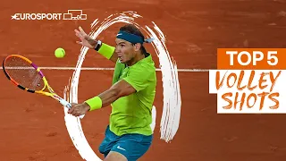 Top 5 volley shots of 2022 | 2022 Roland Garros | Eurosport Tennis