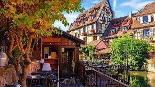 France Coffee Shop Ambience, Mellow Morning with Jazz in Colmar village, Little Venice