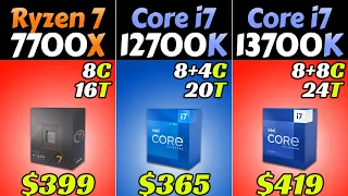 R7 7700X vs i7-12700K vs i7-13700K - RTX 3080 and RTX 3060 | How Much Performance Difference?