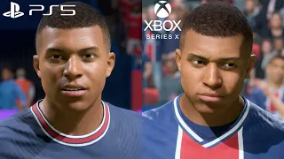 FIFA 22 - PS5 vs Xbox Series X (Face/Graphics/Gameplay) Comparison!