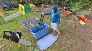 Keep it? Give it Away? | Kids and power gardening tools | Toy Lawnmower,  hedge trimmer, Weed eater