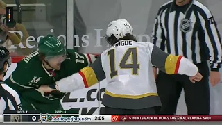 Nicolas Hague vs Marcus Foligno May 5, 2021