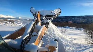 Snow plowing in beautiful northern Norway